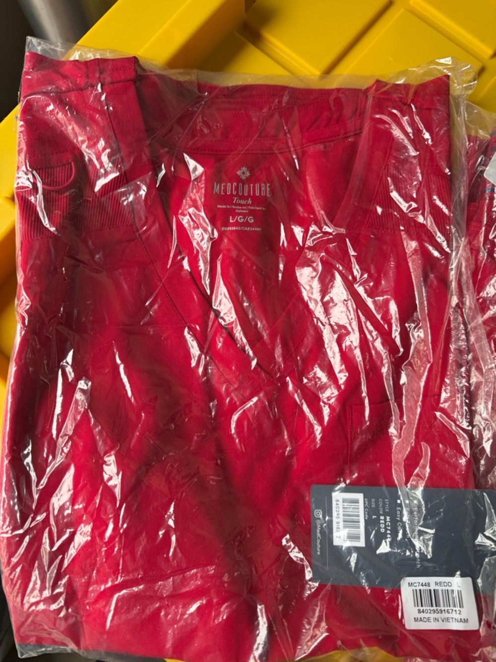 Medcouture red scrub set